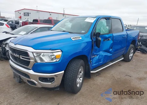 2021 Ram 1500 Big Horn 4X4 5'7 Box z USA, uszkodzony, nr VIN 1C6SRFFT1MN724170